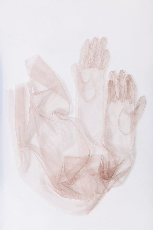 Clover | Women’s tulle gloves with delicate sheer design
