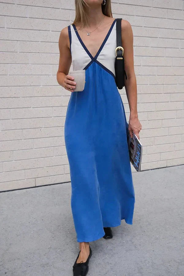 Lara | Chic v-neck color dress