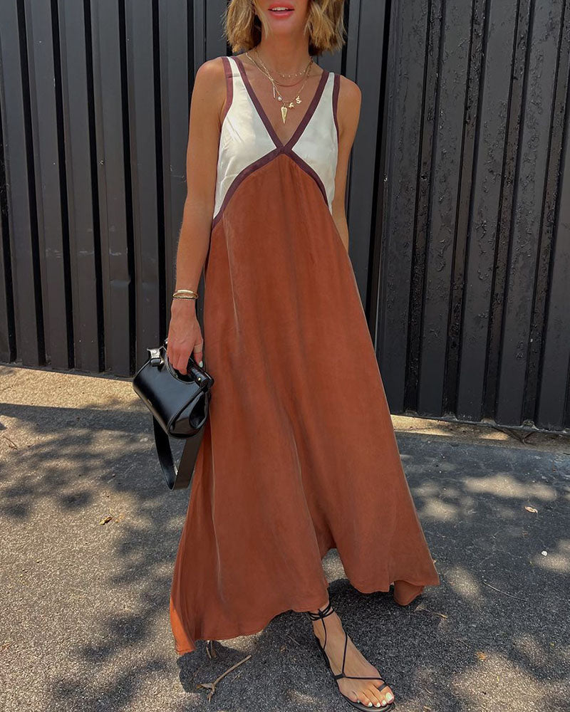 Lara | Chic v-neck color dress