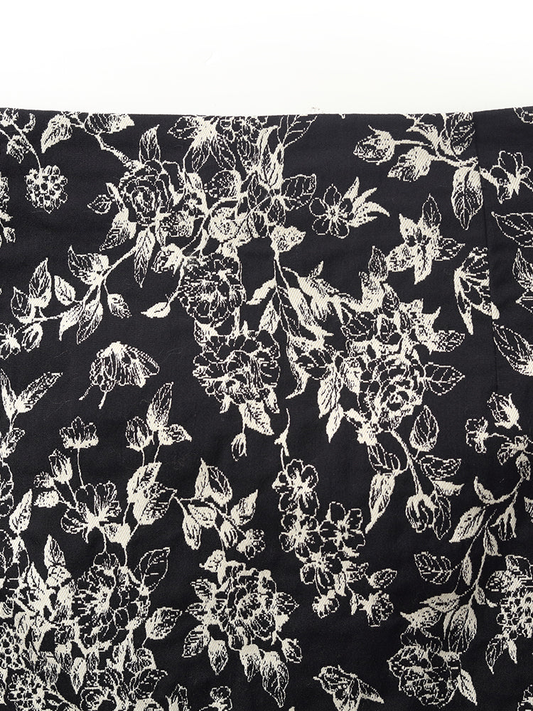 Aspen | Women's floral jacquard stretch pencil skirt