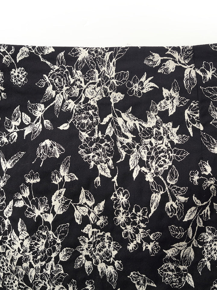 Aspen | Women's floral jacquard stretch pencil skirt