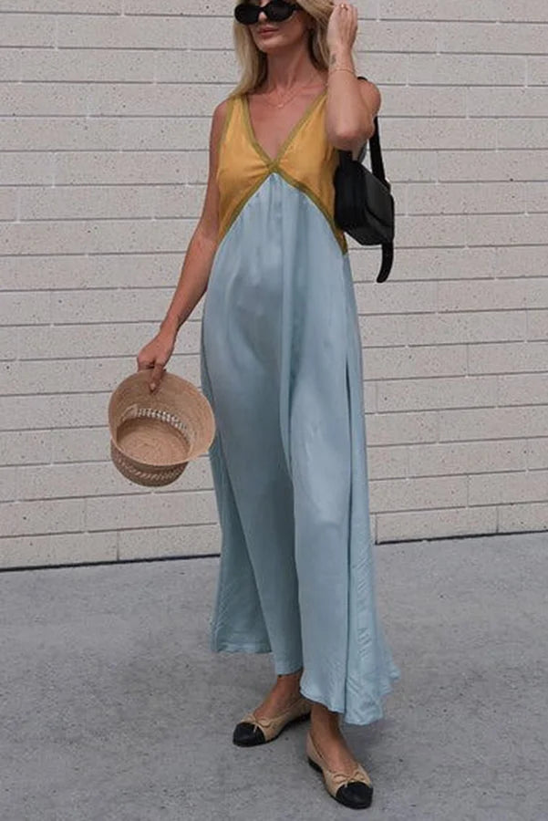 Lara | Chic v-neck color dress