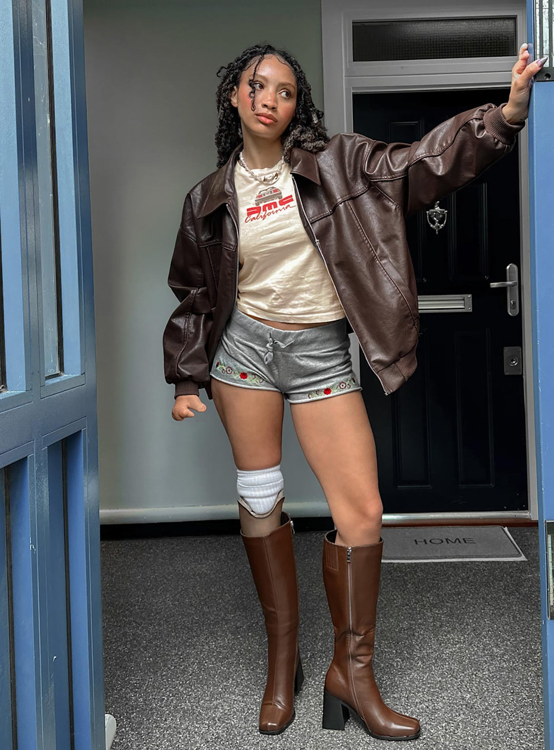 Margie | Women's oversized faux leather bomber jacket