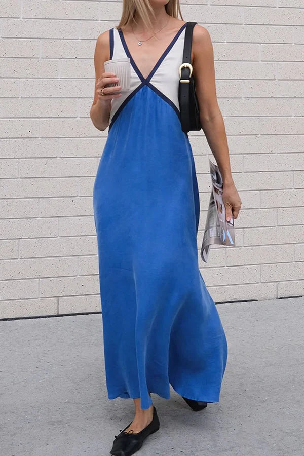 Lara | Chic v-neck color dress