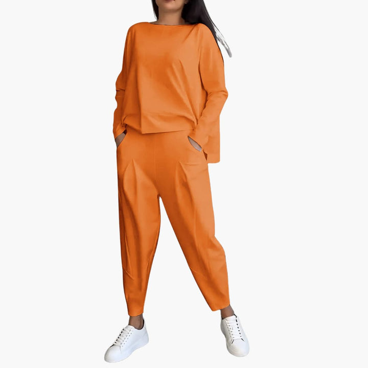 Nova | Women’s two-piece set with long-sleeve top and high-waist trousers