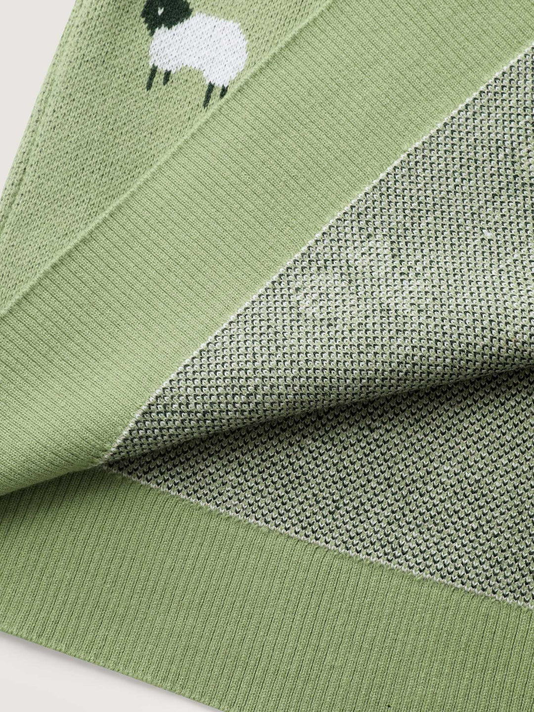 Magnolia | Women’s knit button-up cardigan with scenic sheep pattern