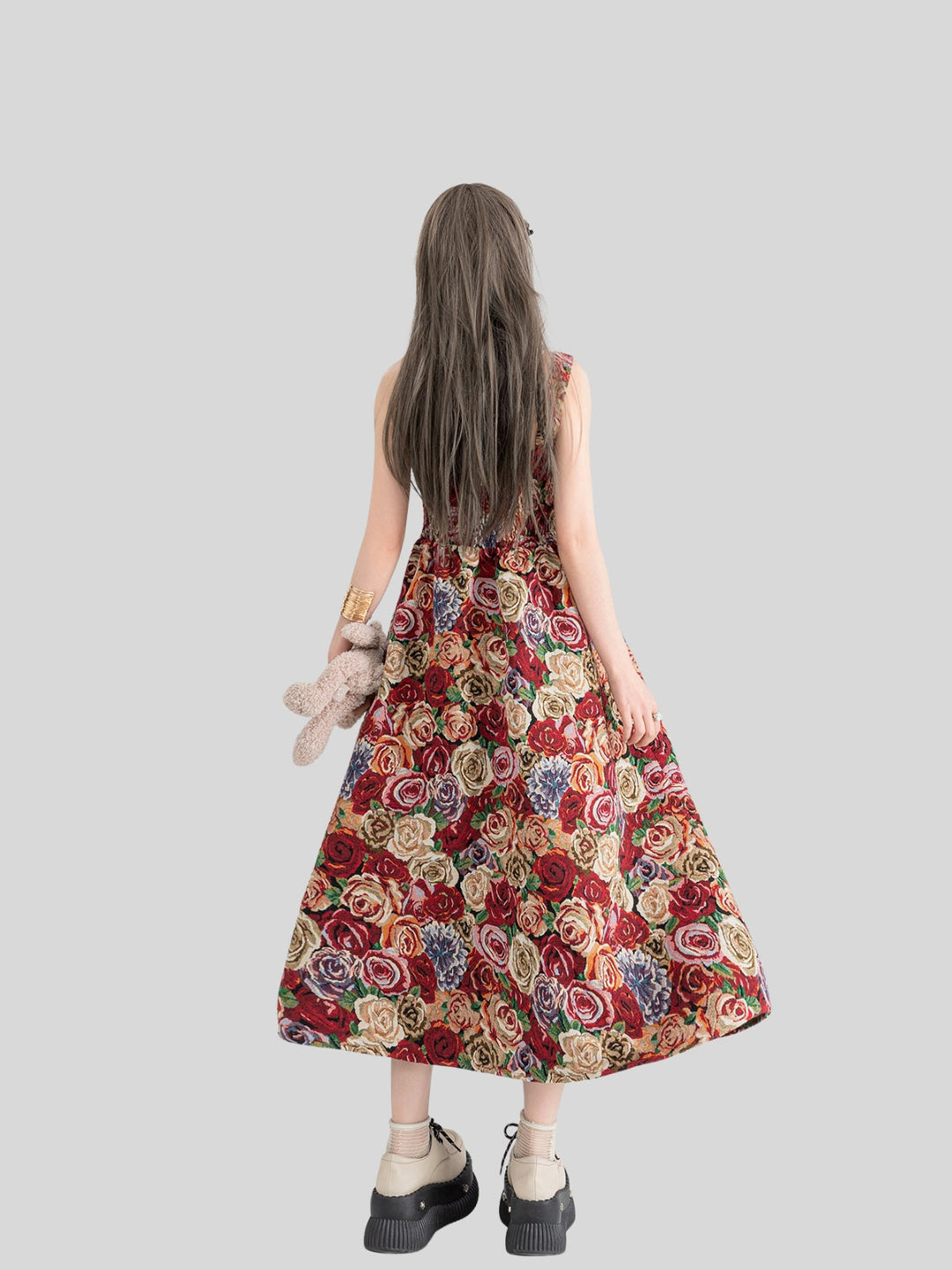 Wendy | Women's jacquard printed dress