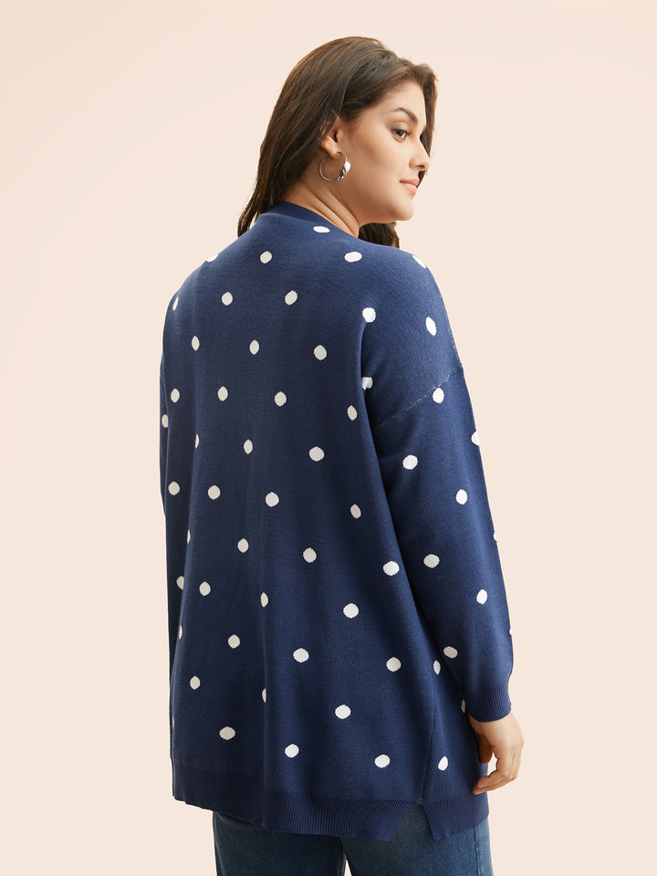 Imogen | Women’s polka dot open-front knit cardigan