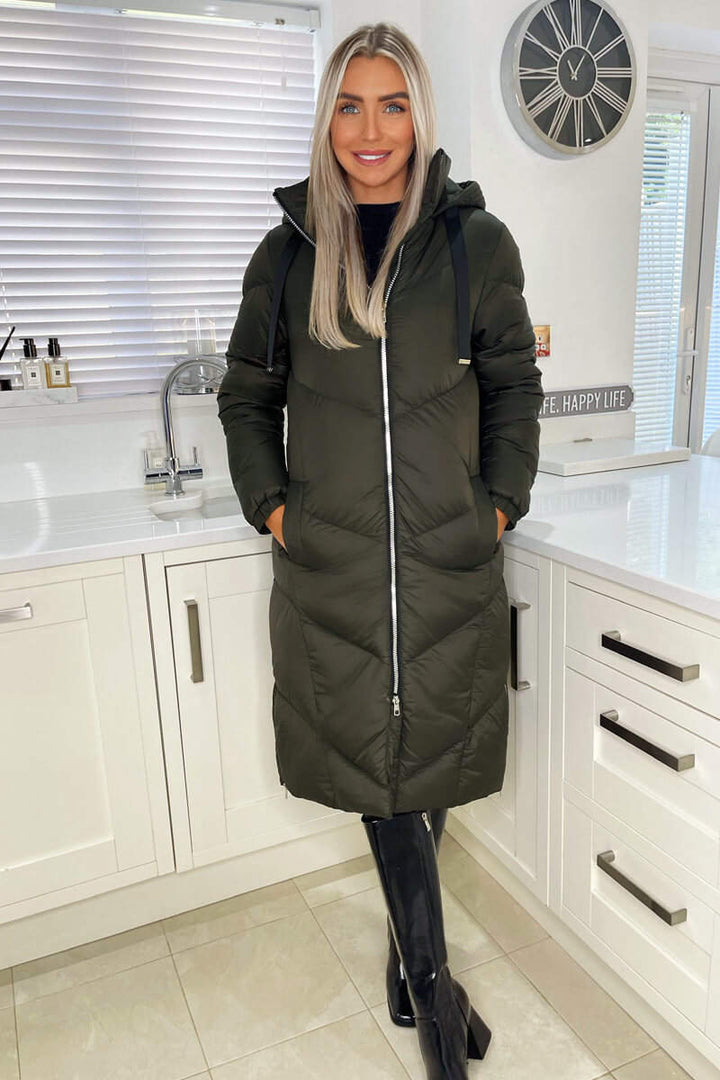 Elia | Women’s long puffer coat with hood