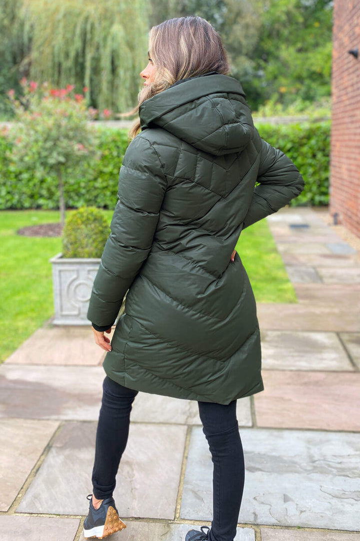 Evan | Women’s mid-length puffer coat with hood