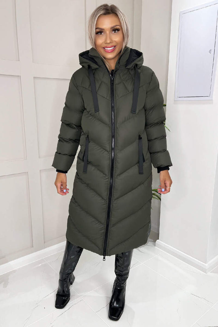 Malaya | Women’s longline hooded puffer coat