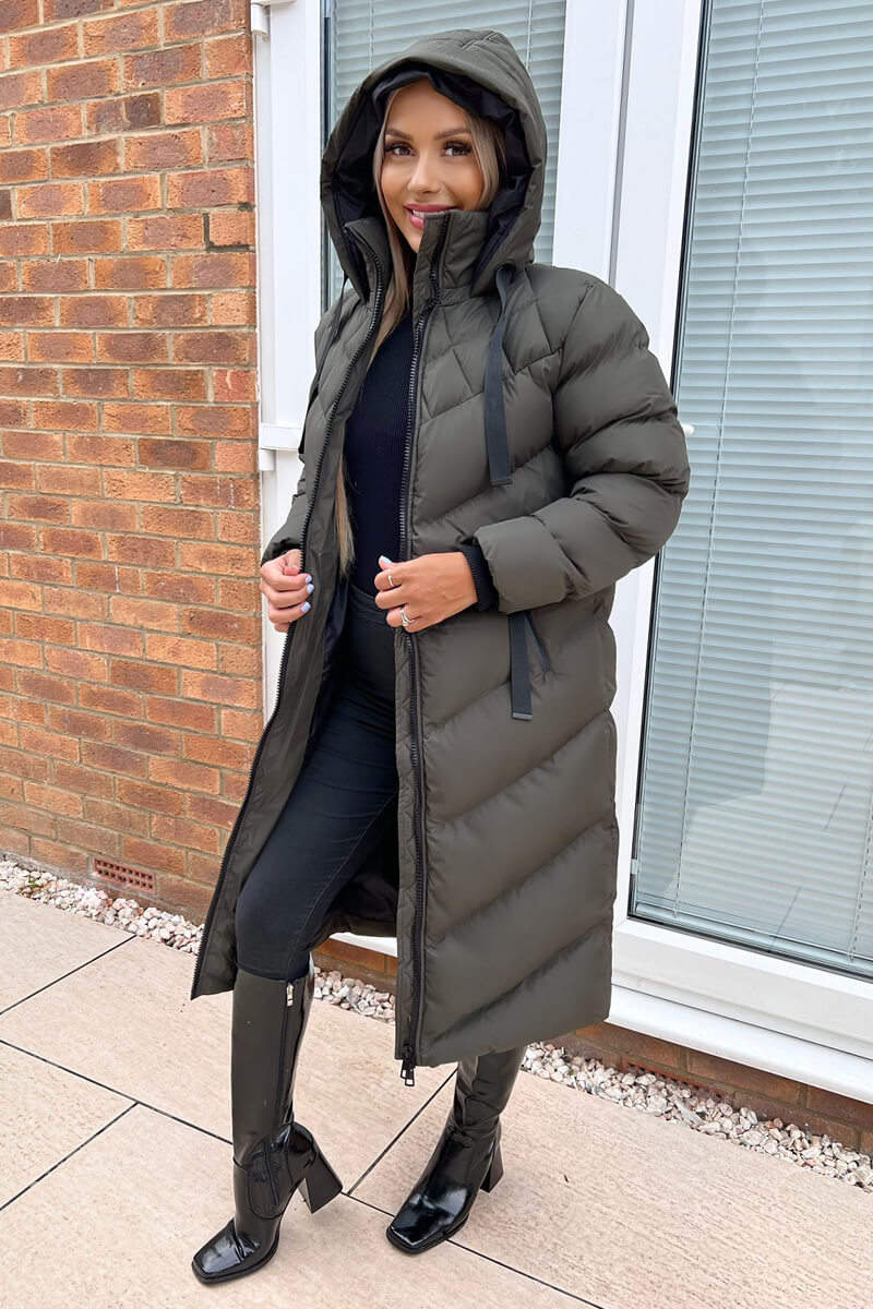 Malaya | Women’s longline hooded puffer coat