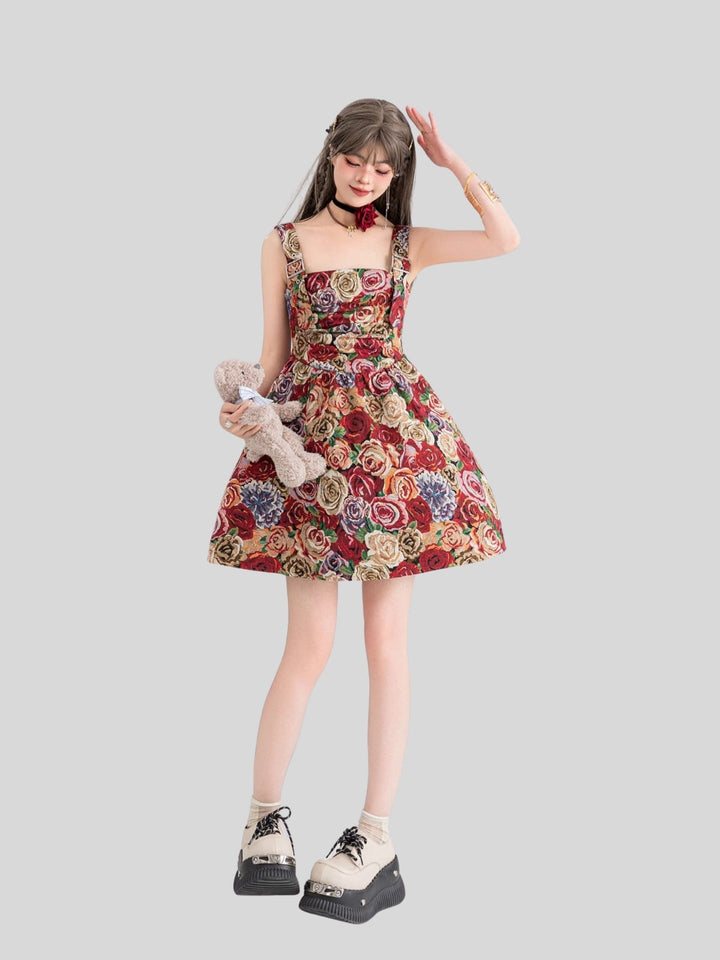 Wendy | Women's jacquard printed dress