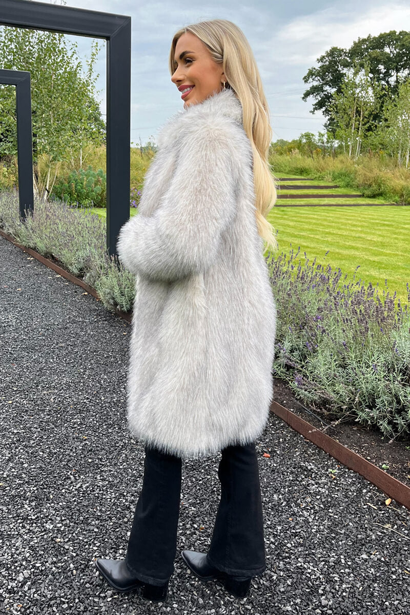 Chana | Women’s tipped faux fur long coat