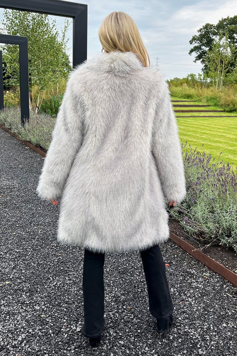 Chana | Women’s tipped faux fur long coat