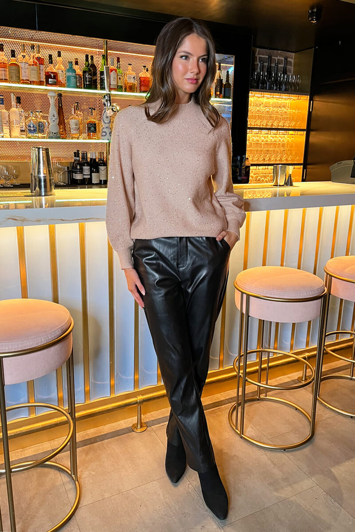 Leilani | Women’s sequin mock neck knit sweater