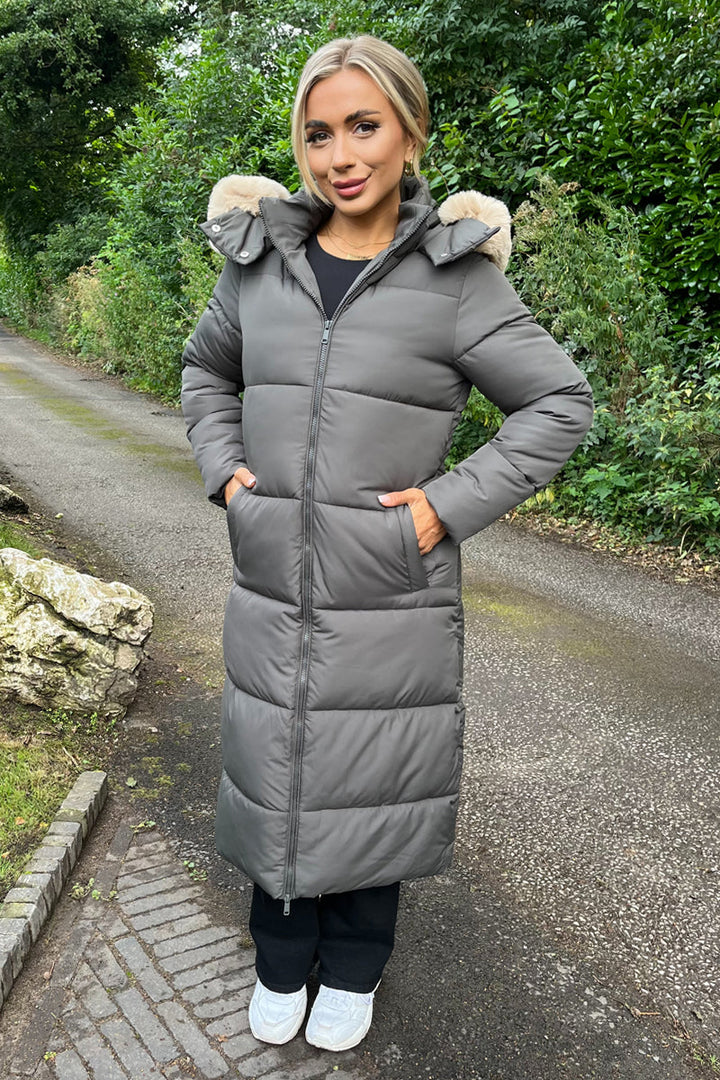 Kelsey | Women’s faux fur hooded longline padded coat