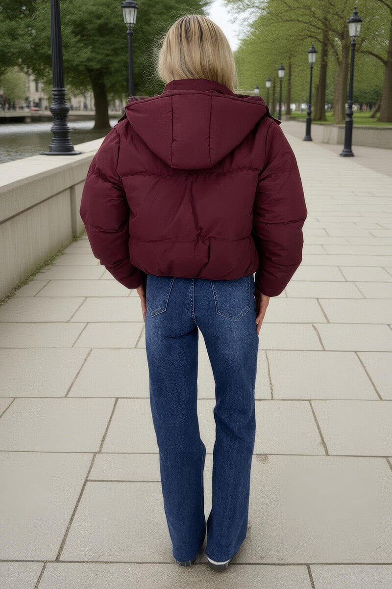 Martha | Women’s hooded cropped puffer jacket