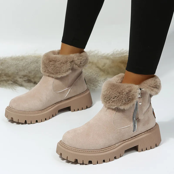 Logan | Women’s faux fur lined chunky winter ankle boots