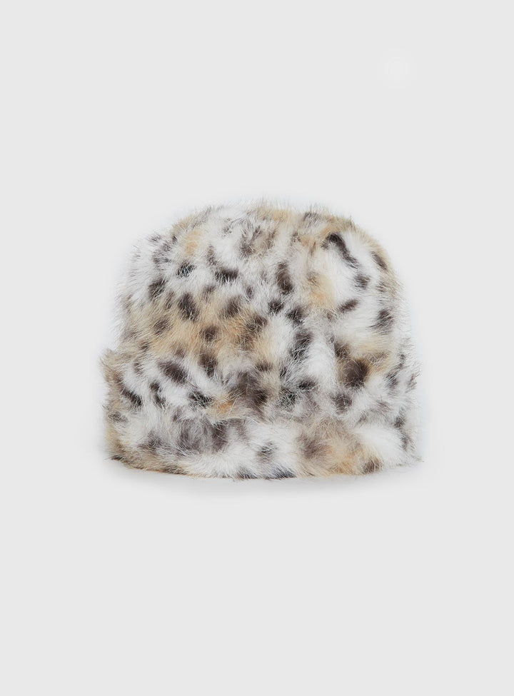 Darcy | Women’s faux fur leopard print fluffy hat