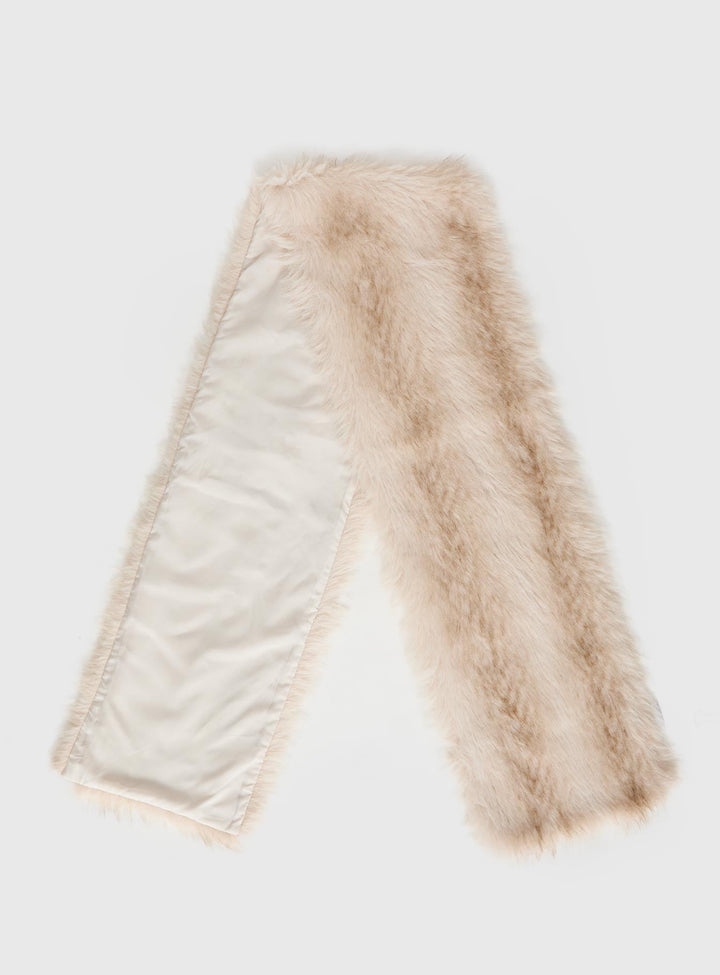 Kiera | Women’s faux fur fluffy knit scarf