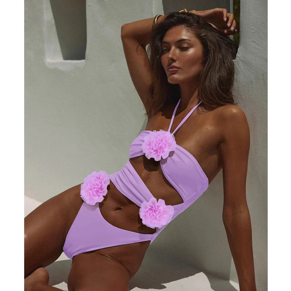 Jessa | Women’s wrap bikini with halter neck and cut-out design