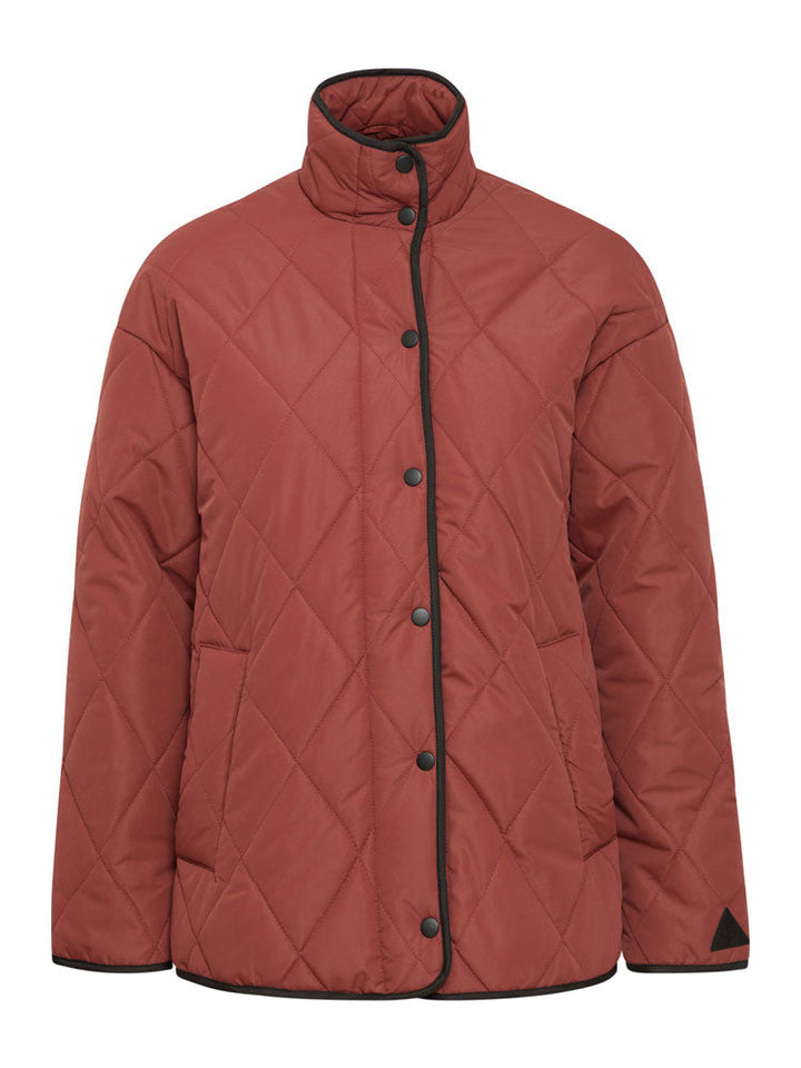 Nevaeh | Women’s diamond quilted jacket with contrast trim