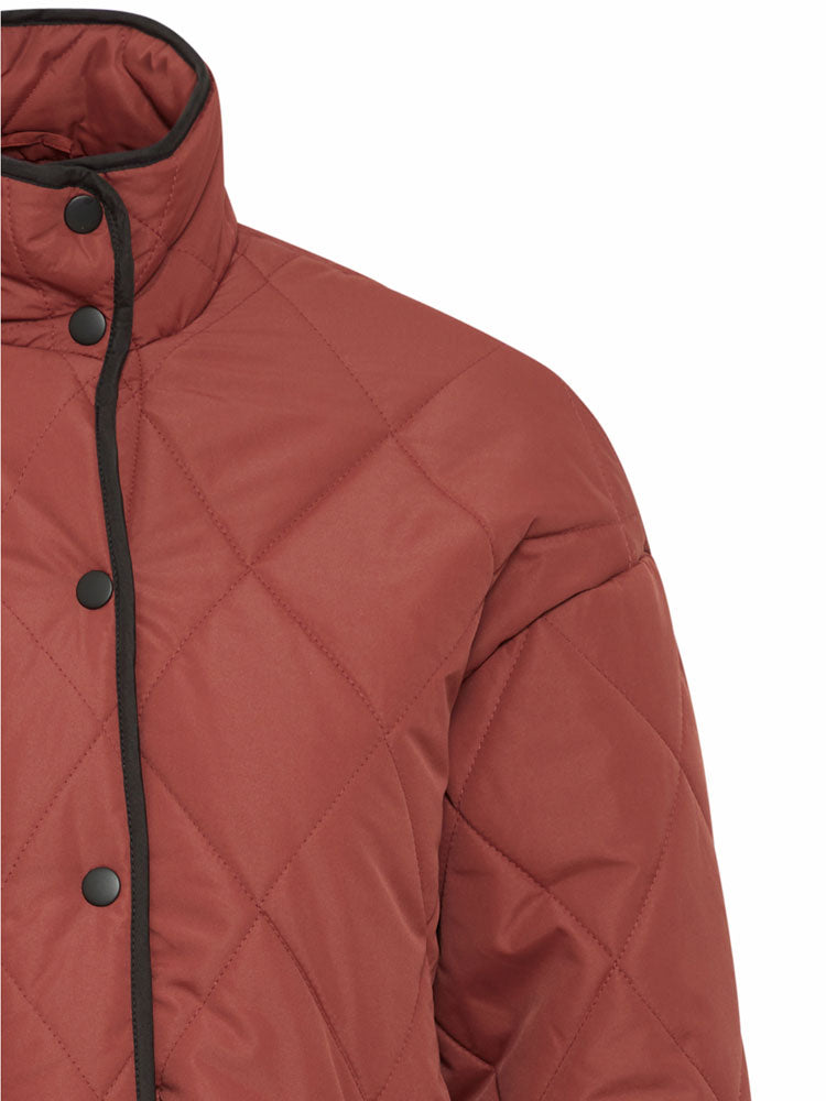 Nevaeh | Women’s diamond quilted jacket with contrast trim