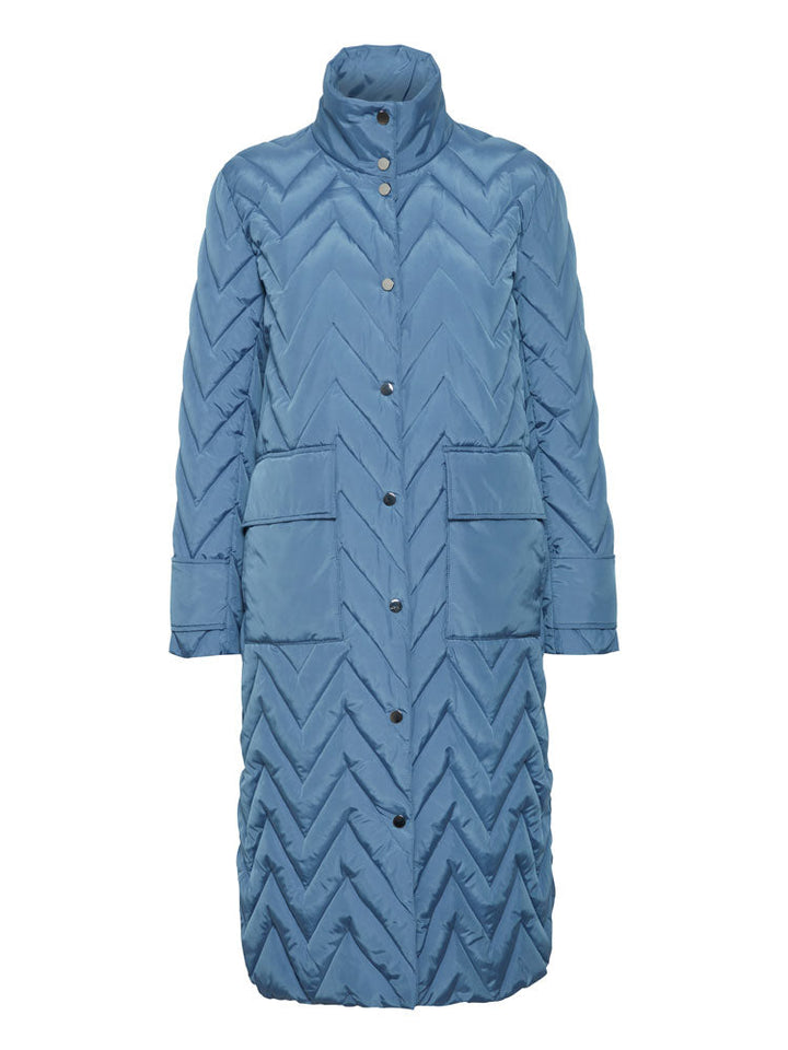 Elliana | Women’s long quilted chevron puffer coat