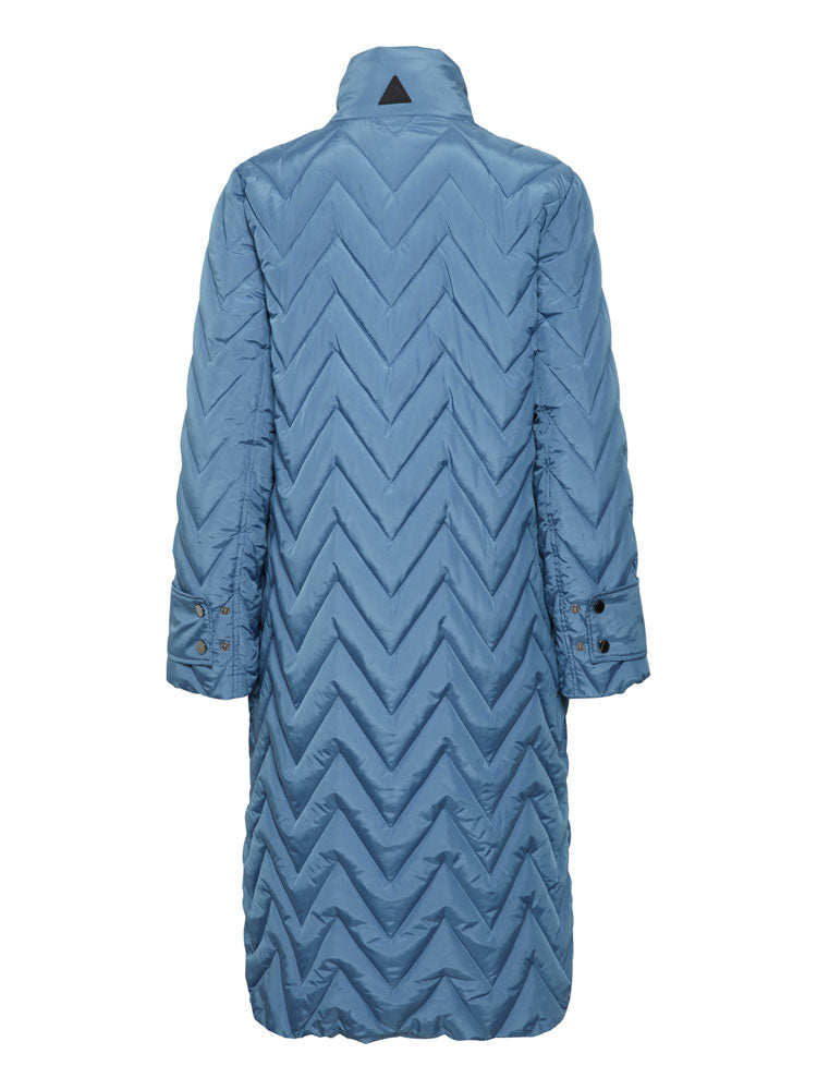Elliana | Women’s long quilted chevron puffer coat
