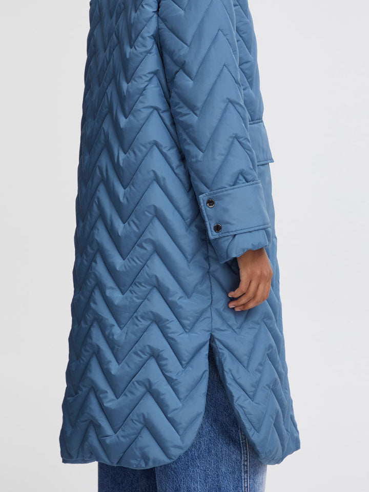 Elliana | Women’s long quilted chevron puffer coat