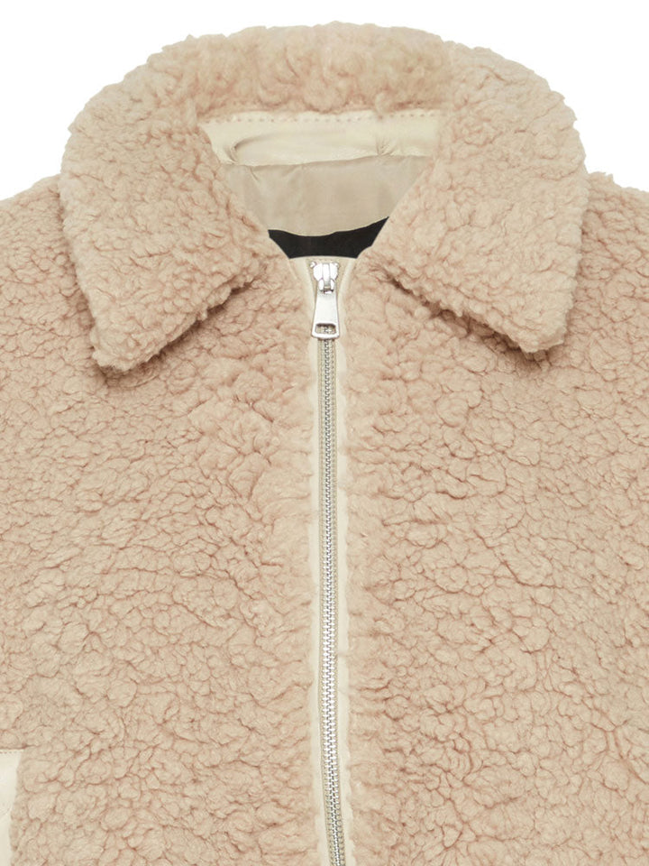 Alpha | Women’s faux shearling zip bomber jacket