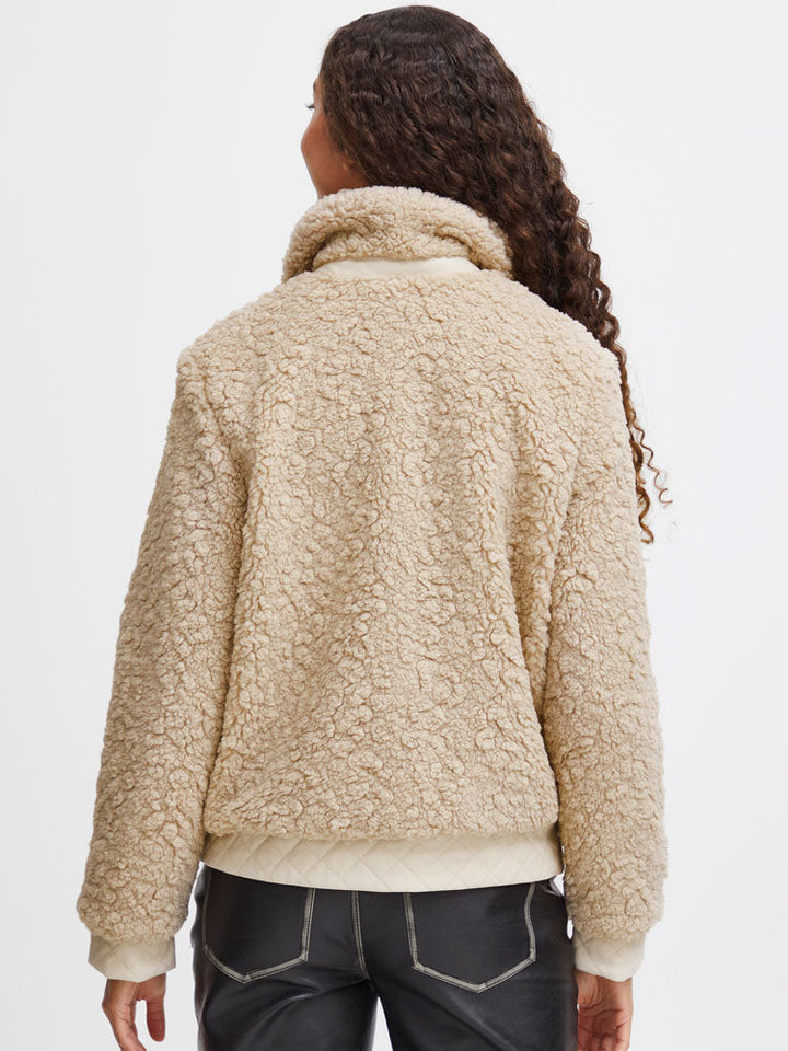 Alpha | Women’s faux shearling zip bomber jacket