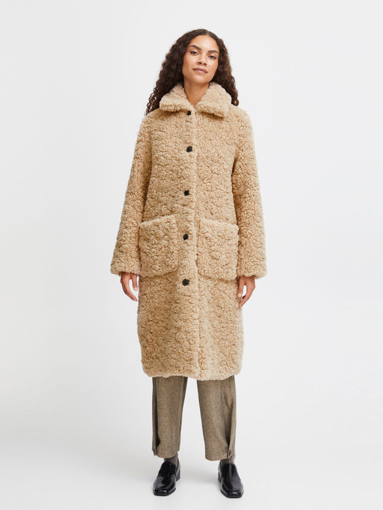 Serenity | Women’s long faux shearling teddy coat