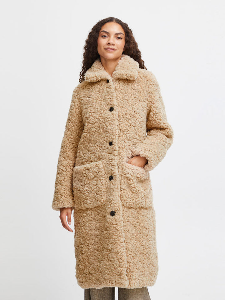 Serenity | Women’s long faux shearling teddy coat