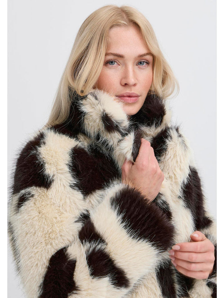 Adora | Women’s faux fur animal print jacket