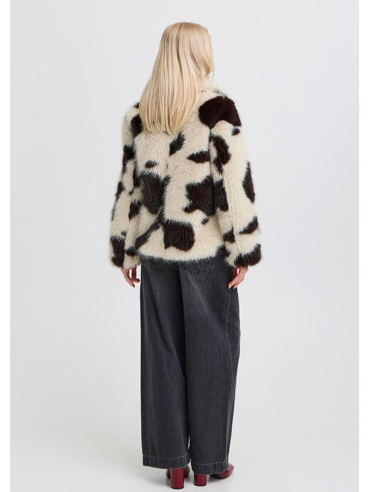 Adora | Women’s faux fur animal print jacket