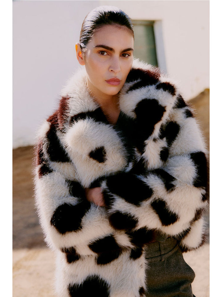 Adora | Women’s faux fur animal print jacket