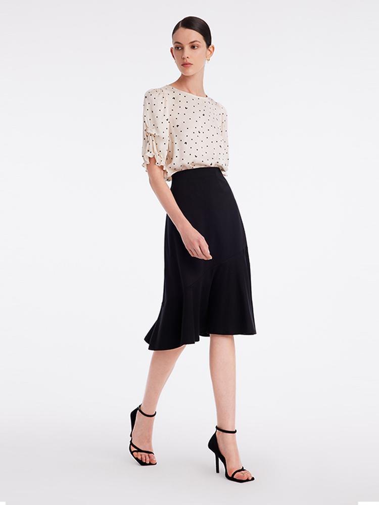 Amora | Women’s stretch knit fishtail skirt