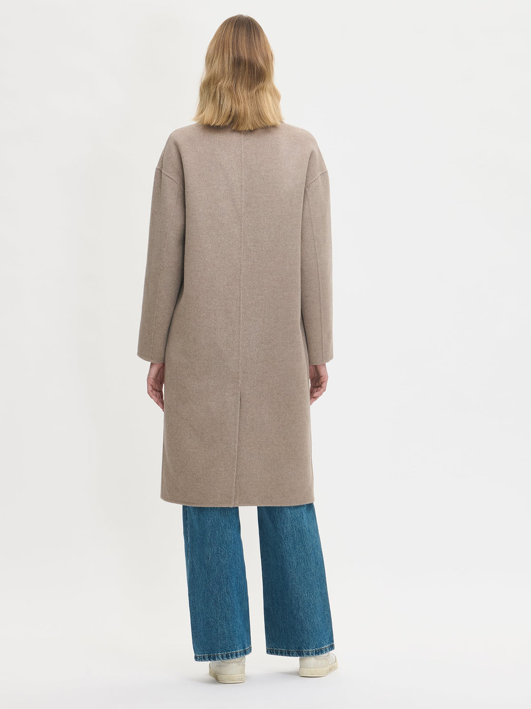 Yasmine | Women’s single button wool blend coat with front patch pockets