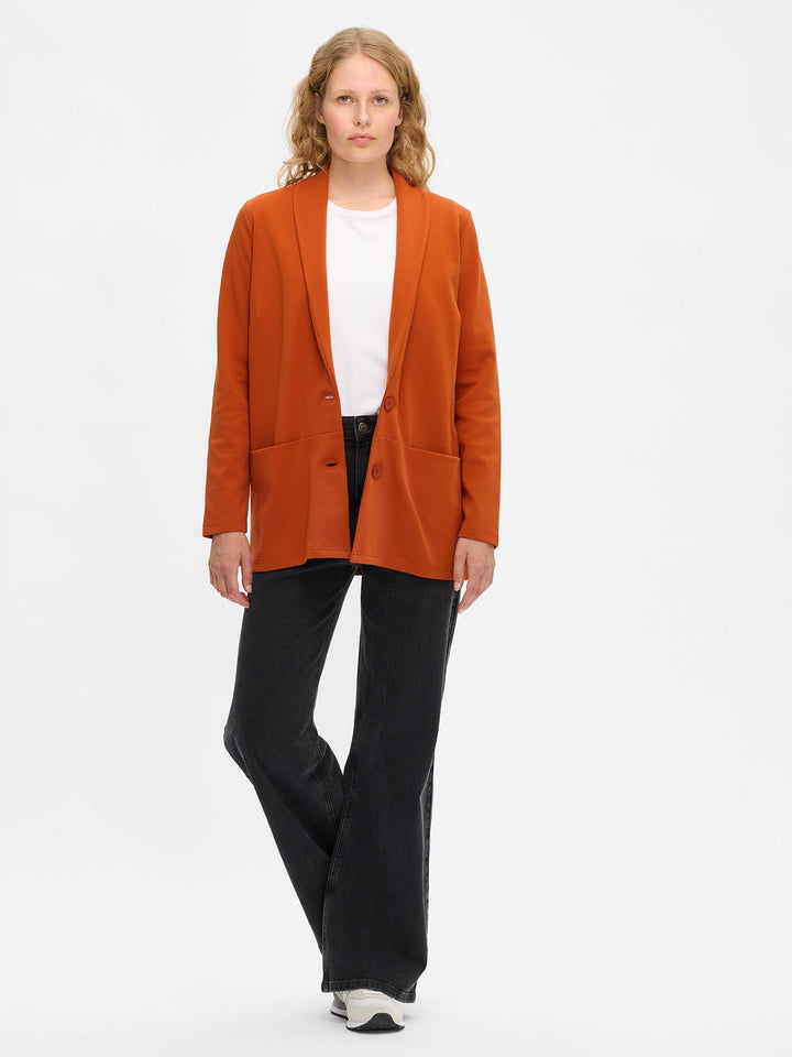 Yuri | Women’s longline knit blazer with button closure