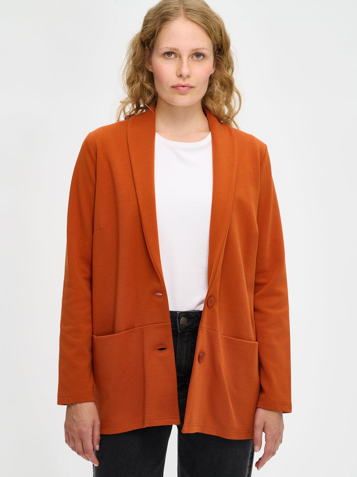 Yuri | Women’s longline knit blazer with button closure