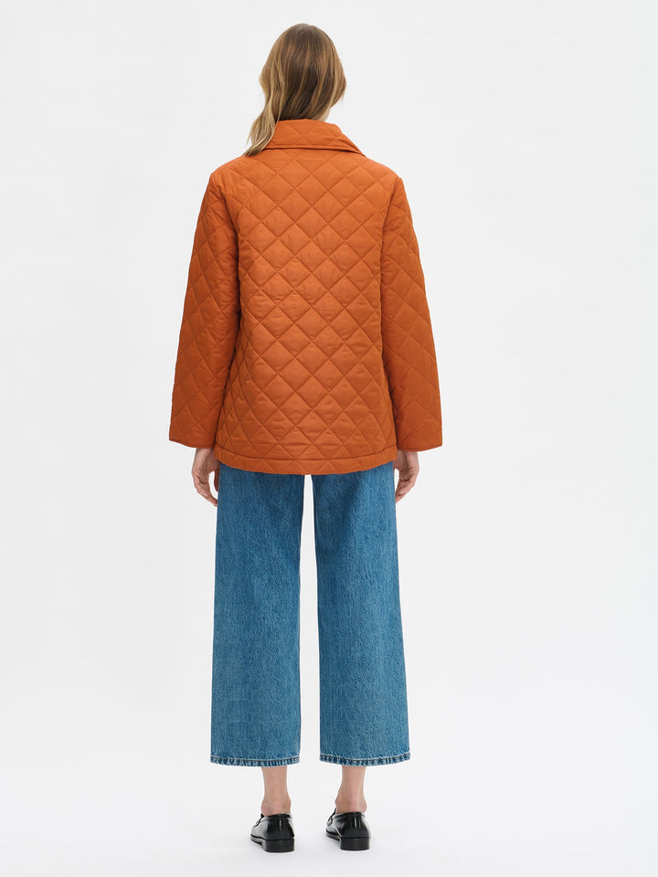 Aviana | Women’s double-breasted quilted jacket with wide lapel collar