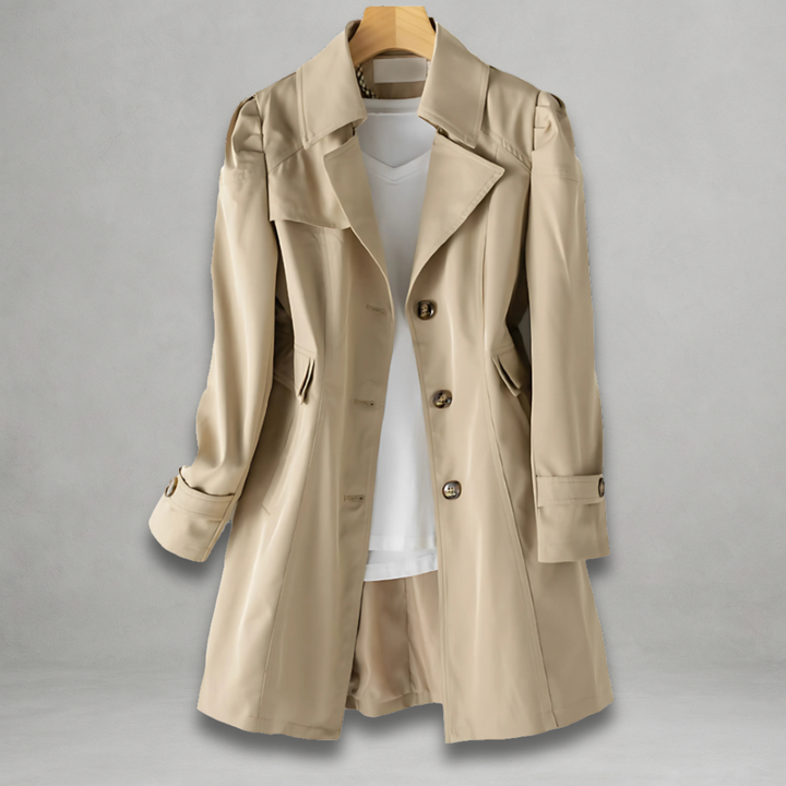 Daniela | Women’s classic tailored coat with structured lapel collar