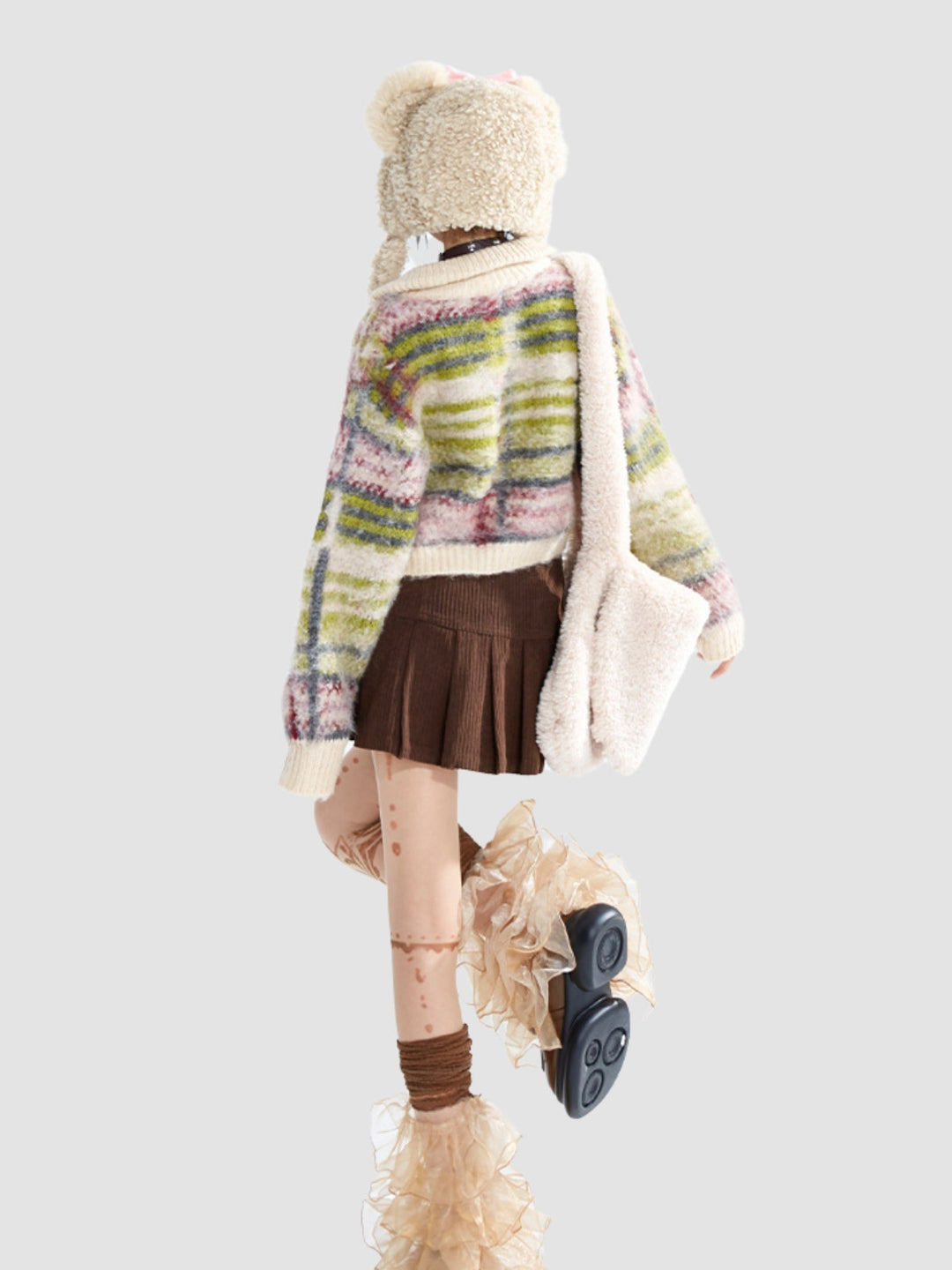 Anastasia | Women's striped collar cardigan