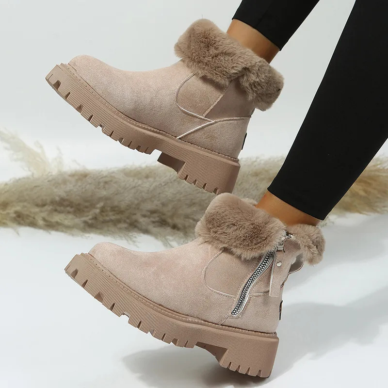 Logan | Women’s faux fur lined chunky winter ankle boots