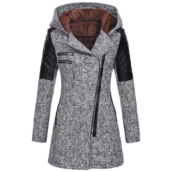 Arely | Women’s tweed & quilted hooded coat