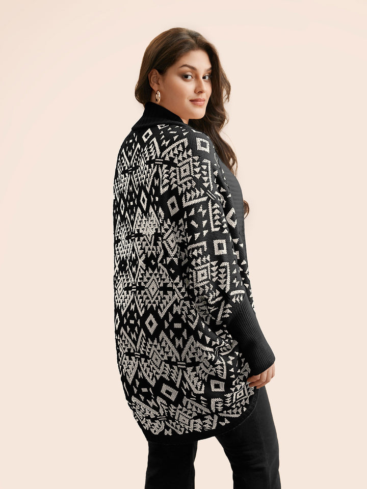 Valerie | Women’s geometric knit shawl cardigan