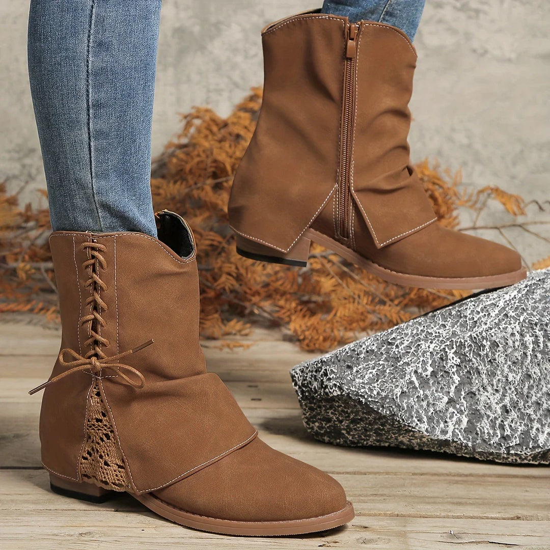 Viv | Women’s slip-on ankle boots with low block heel
