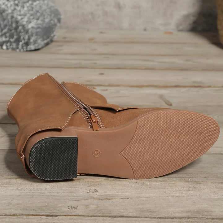 Viv | Women’s slip-on ankle boots with low block heel